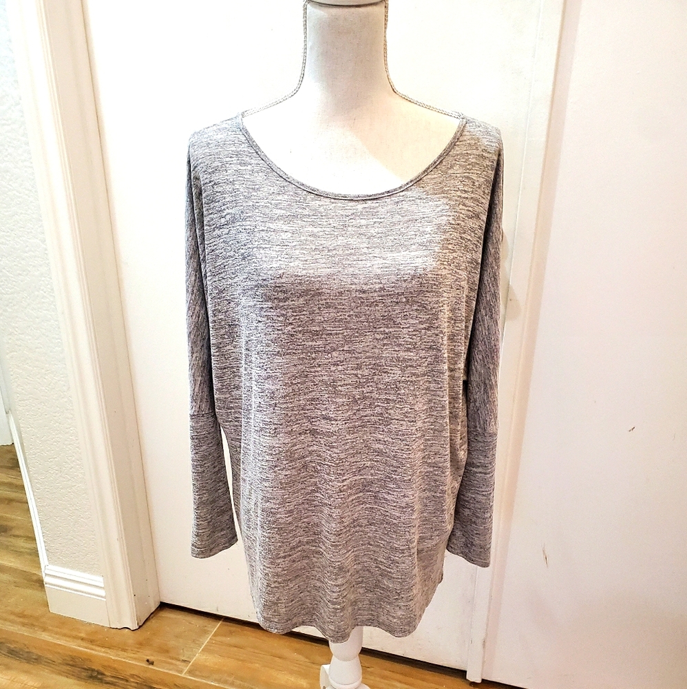 High Low Heather Grey Tunic Top
